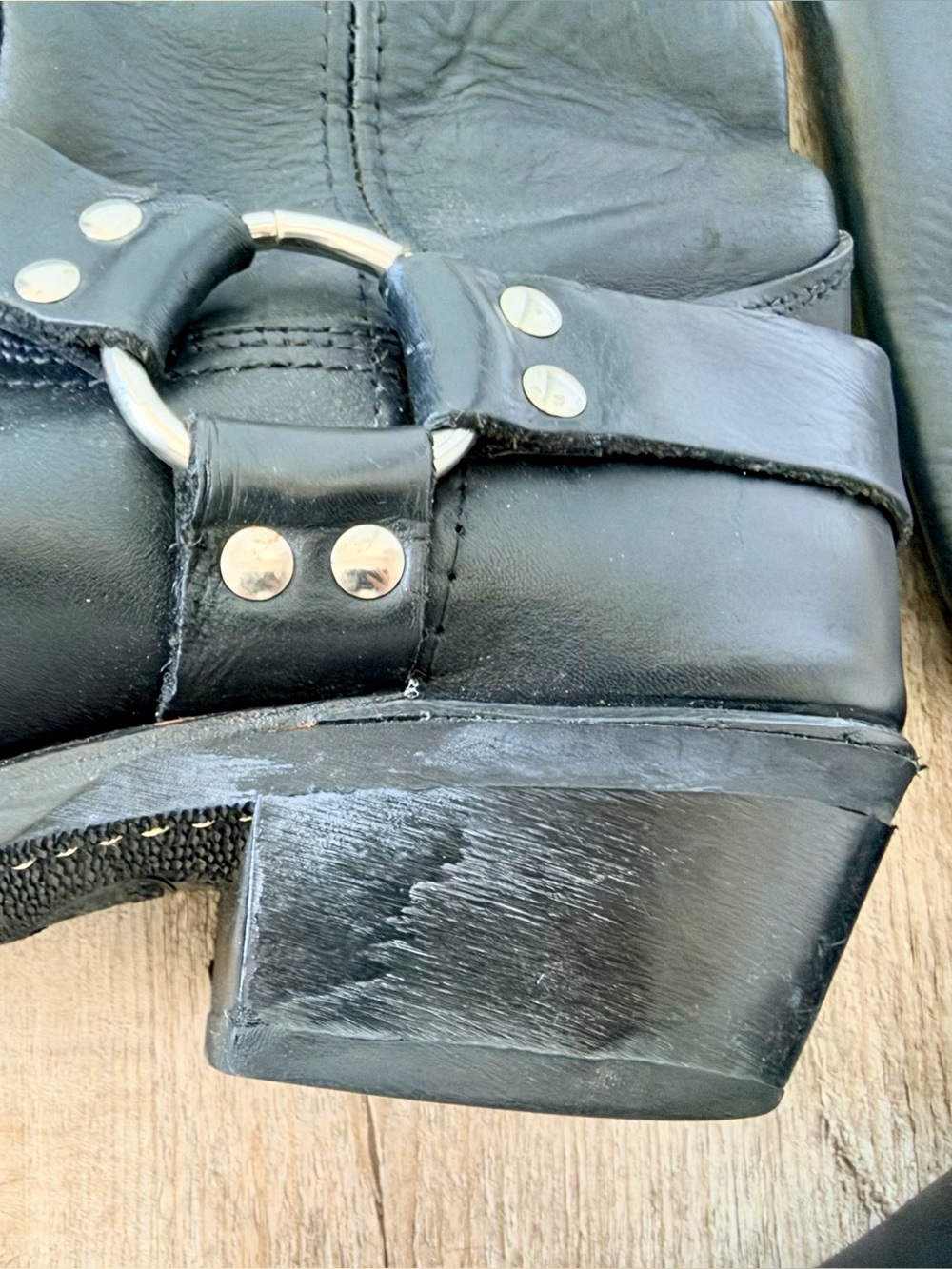 Vintage Frye Harness Boots Resoled 10M - Picture 8 of 12